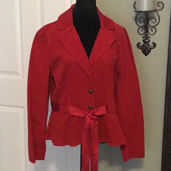 Red Corduroy Jacket - Picture 2 of 6